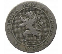 Бельгия 5 сантимов 1861 г. (Des Belges)