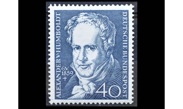 ФРГ 1959 г. "100-летие со дня смерти Александра фон Гумбольдта"