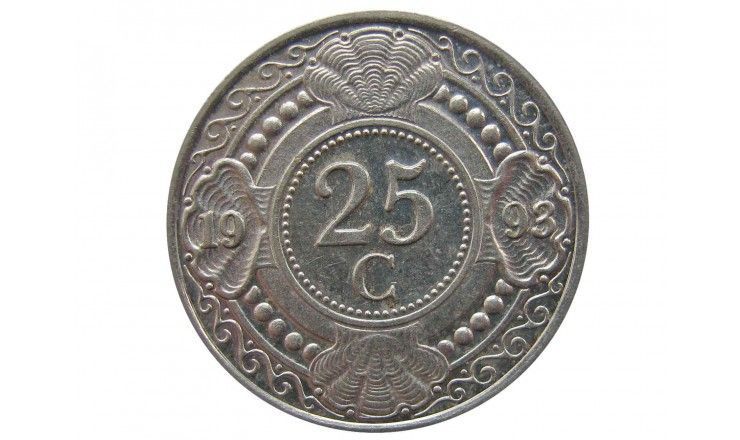 Нидерландские Антиллы 25 центов 1993 г.
