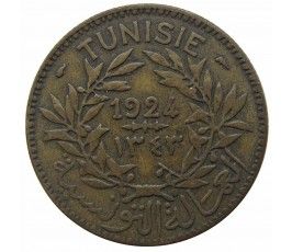 Тунис 2 франка 1924 г.
