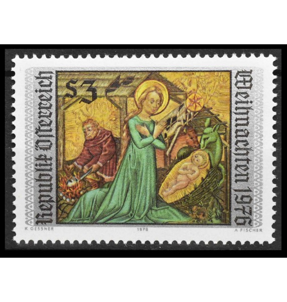 Австрия 1976 г. "Рождество"
