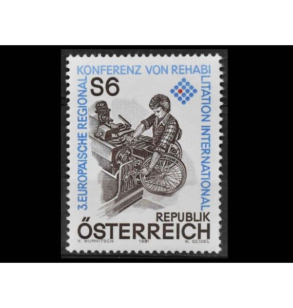 Австрия 1981 г. "Международная организация по защите прав инвалидов" Австрия 1981 г. "Международная организация по защите прав инвалидов"