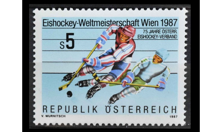 Австрия 1987 г. "Чемпионат мира по хоккею с шайбой"