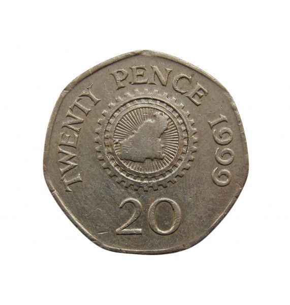 Гернси 20 пенсов 1999 г.