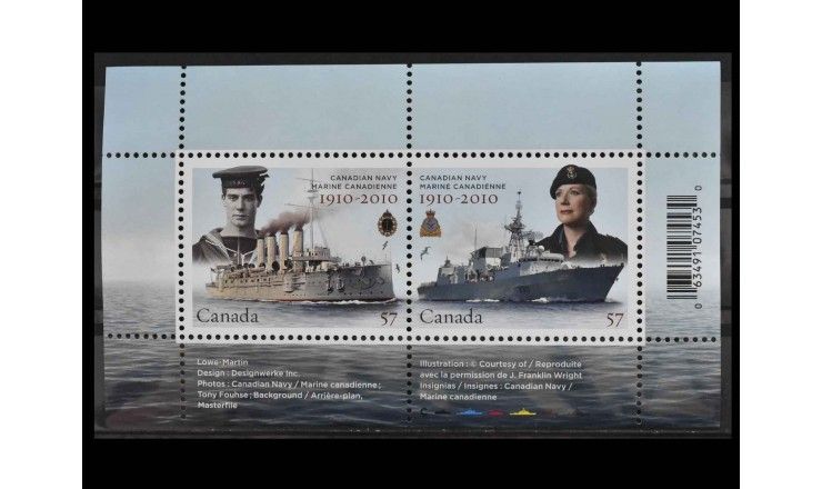 Канада 2010 г. "Столетие военно-морского флота Канады"
