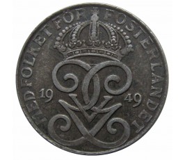 Швеция 2 эре 1949 г. Швеция 2 эре 1949 г.