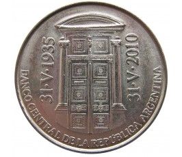 Аргентина 2 песо 2010 г. (75 лет Центральному банку Аргентины)