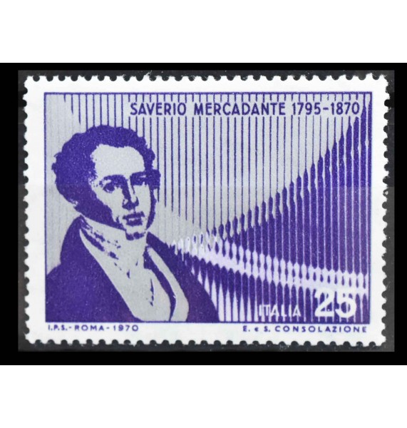 Италия 1970 г. "Столетие со дня смерти Саверио Меркаданте"