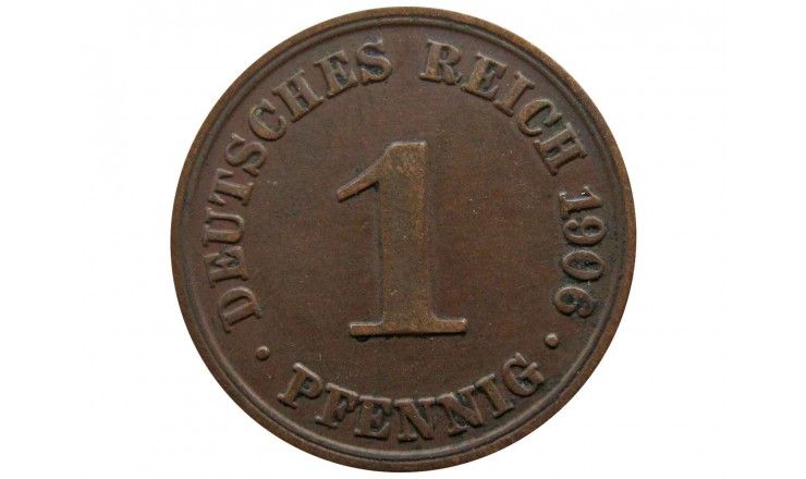 Германия 1 пфенниг 1906 г. A