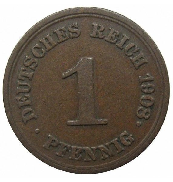 Германия 1 пфенниг 1908 г. E Германия 1 пфенниг 1908 г. E