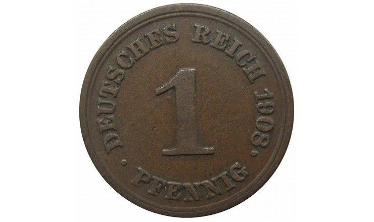 Германия 1 пфенниг 1908 г. E Германия 1 пфенниг 1908 г. E