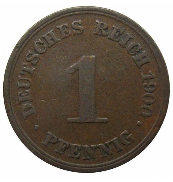 Германия 1 пфенниг 1900 г. F