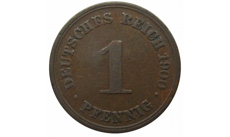 Германия 1 пфенниг 1900 г. F