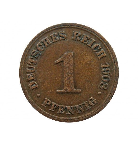 Германия 1 пфенниг 1908 г. D