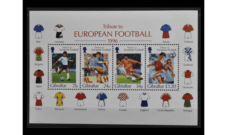 Гибралтар 1996 г. "Чемпионат Европы по футболу 1996 года, Англия"