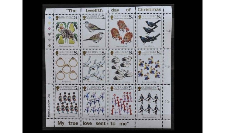 Гернси 1984 г. "Двенадцать дней Рождества"