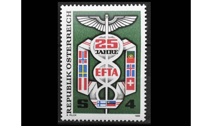 Австрия 1985 г. "25-я годовщина ЕАСТ"