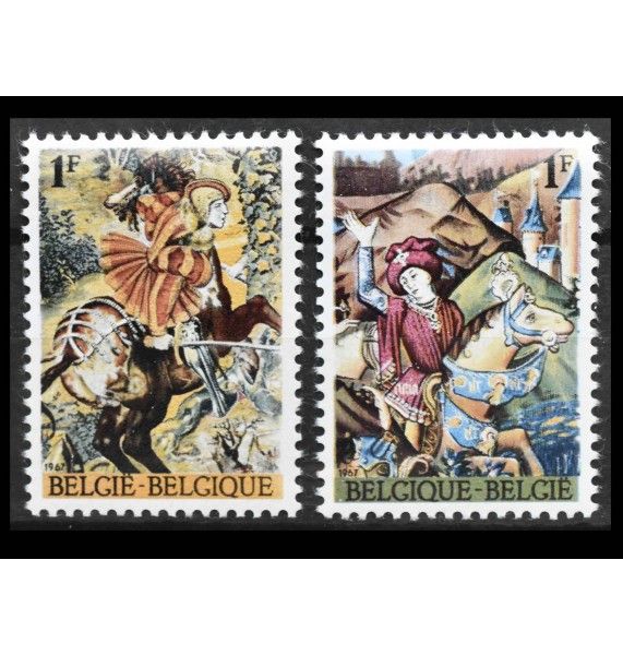 Бельгия 1967 г. "Гобелен "Император Максимилиан I на охоте на кабана"