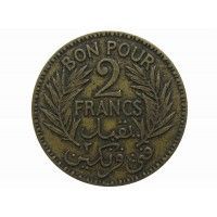 Тунис 2 франка 1926 г.