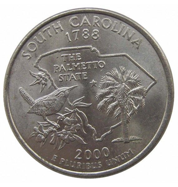 США квотер (25 центов) 2000 г. (Южная Каролина) P