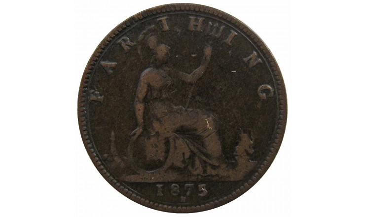 Великобритания 1 фартинг 1875 г. H