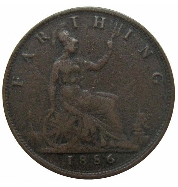 Великобритания 1 фартинг 1886 г.