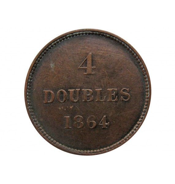 Гернси 4 дубля 1864 г.