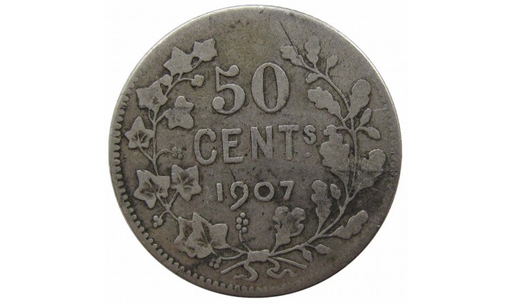 Бельгия 50 сантимов 1907 г. (Des Belges)