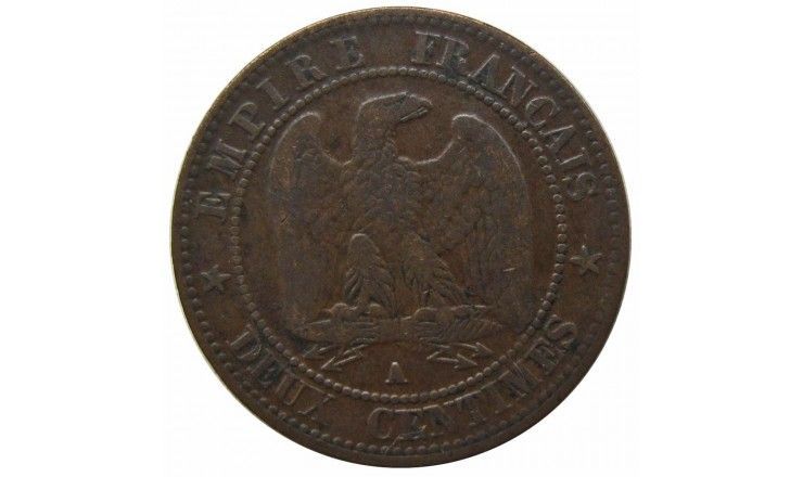 Франция 2 сантима 1857 г. А