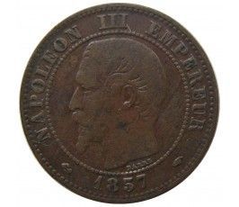 Франция 2 сантима 1857 г. А