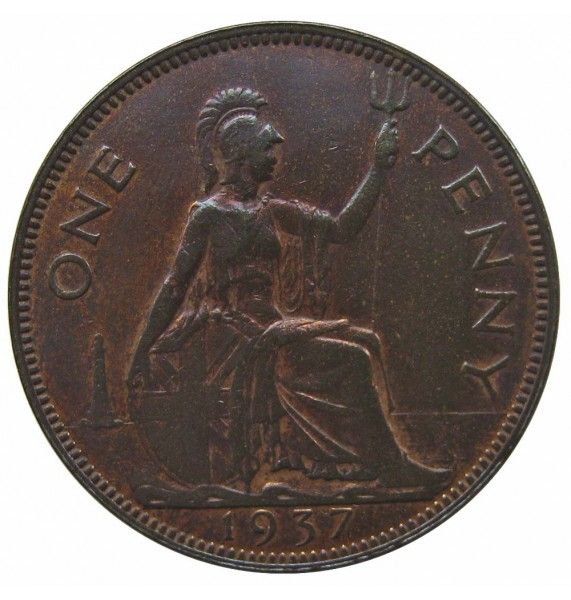 Великобритания 1 пенни 1937 г.