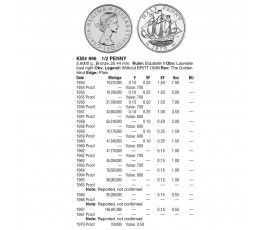 Великобритания 1/2 пенни 1954 г.