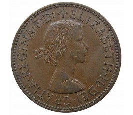 Великобритания 1/2 пенни 1958 г. Великобритания 1/2 пенни 1958 г.