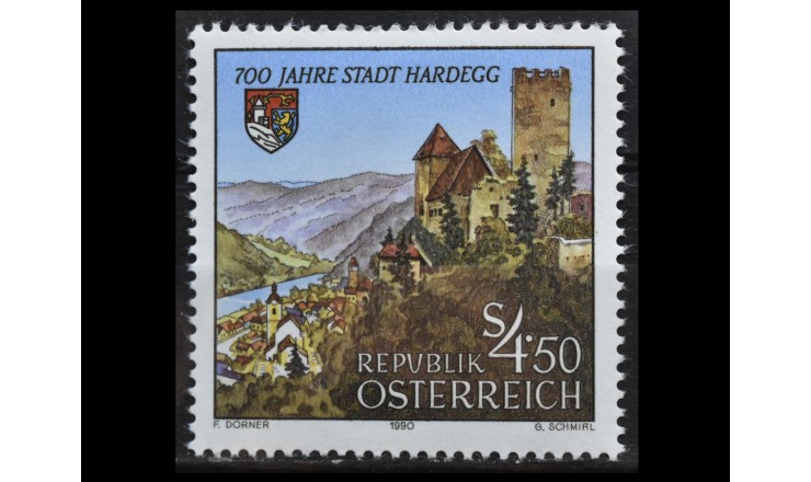 Австрия 1990 г. "700 лет городу Хардегг"