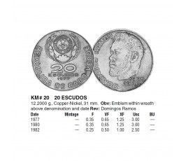 Кабо-Верде 20 эскудо 1982 г. Кабо-Верде 20 эскудо 1982 г.