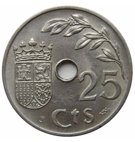 Испания 25 сентимо 1937 г.