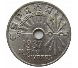 Испания 25 сентимо 1937 г.