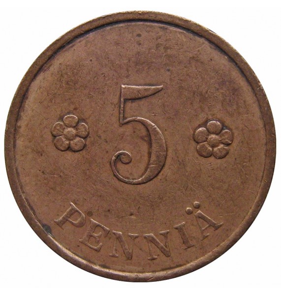 Финляндия 5 пенни 1937 г.
