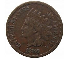США 1 цент 1880 г.