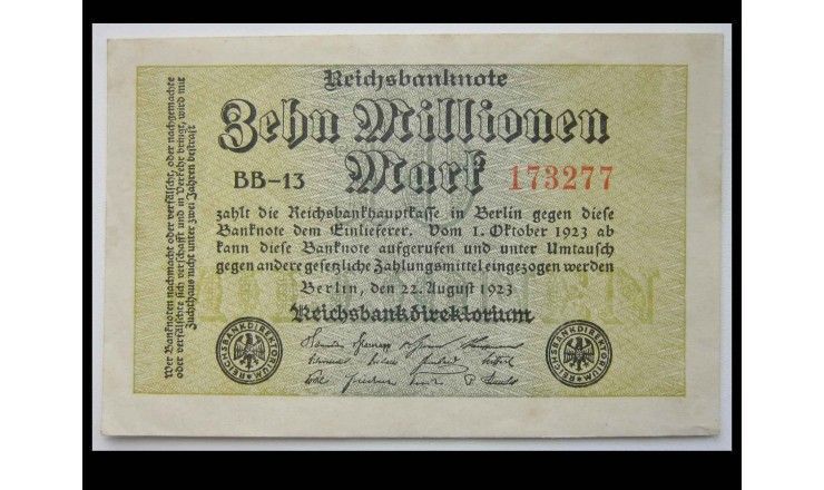 Германия 10 миллионов марок 1923 г.
