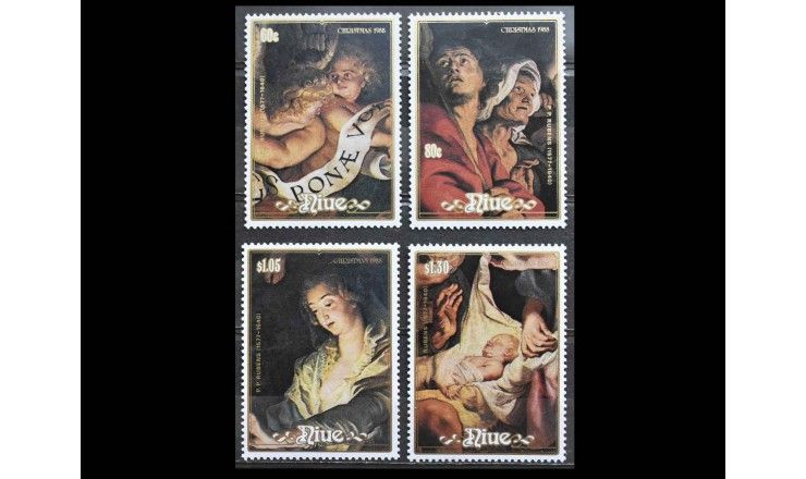 Ниуэ 1988 г. "Рождество: Картины Питера Рубенса"