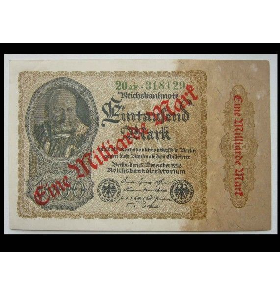 Германия 1000 марок 1922 г.