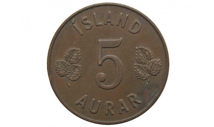 Исландия 5 аурар 1958 г.