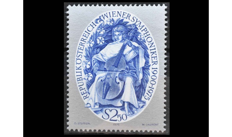 Австрия 1975 г. "Венский симфонический оркестр, 75-летие"