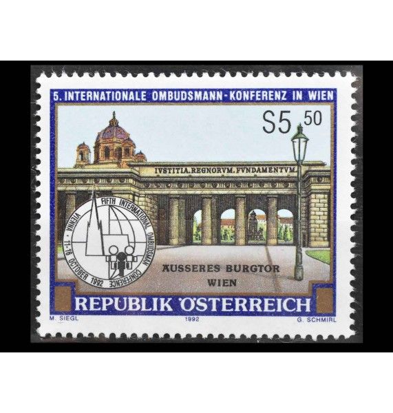 Австрия 1992 г. "5-я Международная конференция омбудсменов, Вена" Австрия 1992 г. "5-я Международная конференция омбудсменов, Вена"