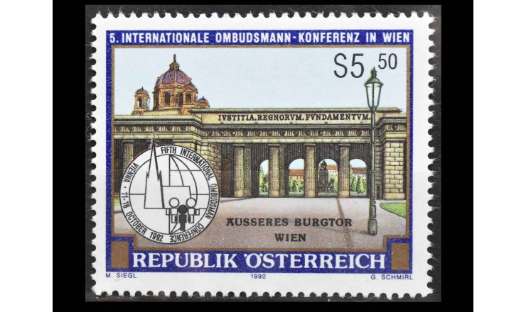 Австрия 1992 г. "5-я Международная конференция омбудсменов, Вена" Австрия 1992 г. "5-я Международная конференция омбудсменов, Вена"