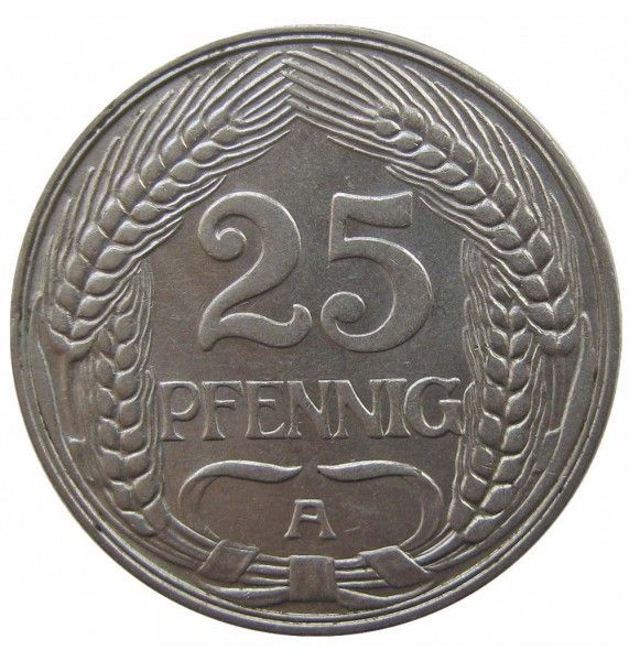 Германия 25 пфеннигов 1911 г. A