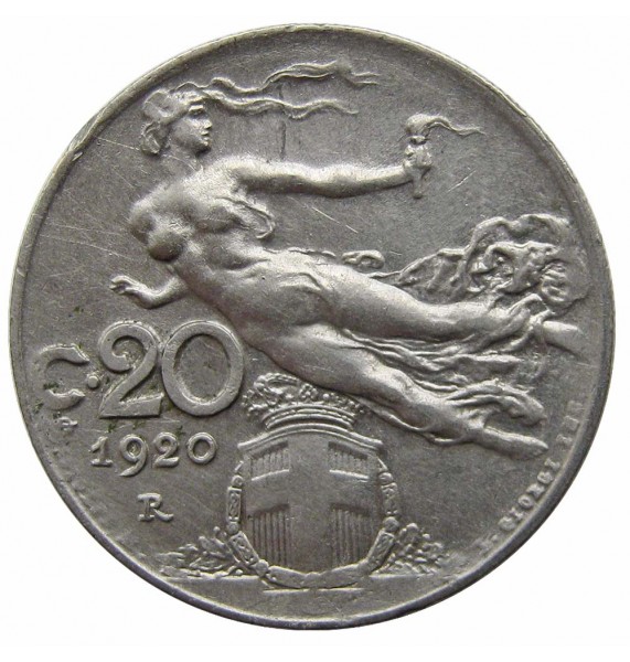 Италия 20 чентезимо 1920 г.