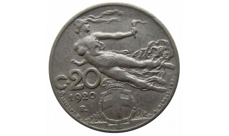 Италия 20 чентезимо 1920 г.