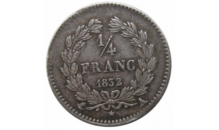 Франция 1/4 франка 1832 г. А